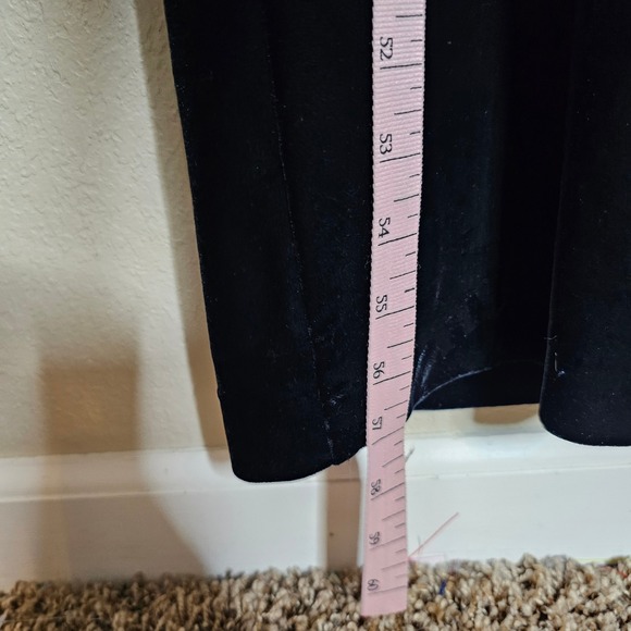 Vintage 90s Y2K Black Velvet Maxi Slip Dress Evening Gown Formal Silver glitter - Picture 10 of 10